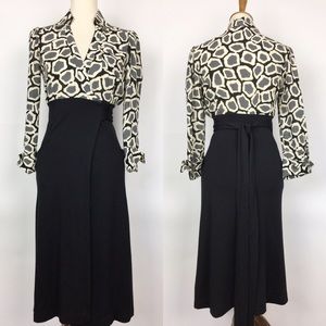 DIANE von FURSTENBERG Brea Silk/Wool Wrap Dress great for Fall